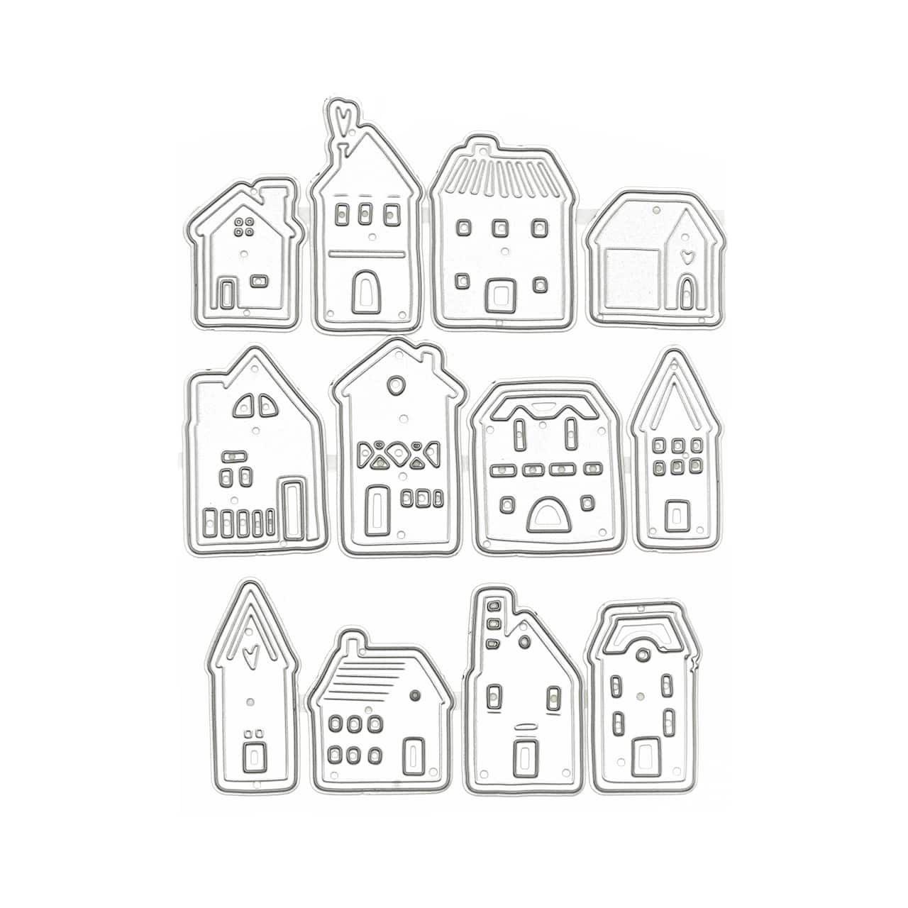 6 Pack: Houses Cutting Die Set by Recollections™